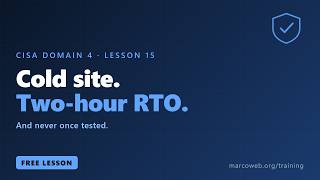 A Cold Site for a Two-Hour Recovery | CISA Domain 4 Lesson 15