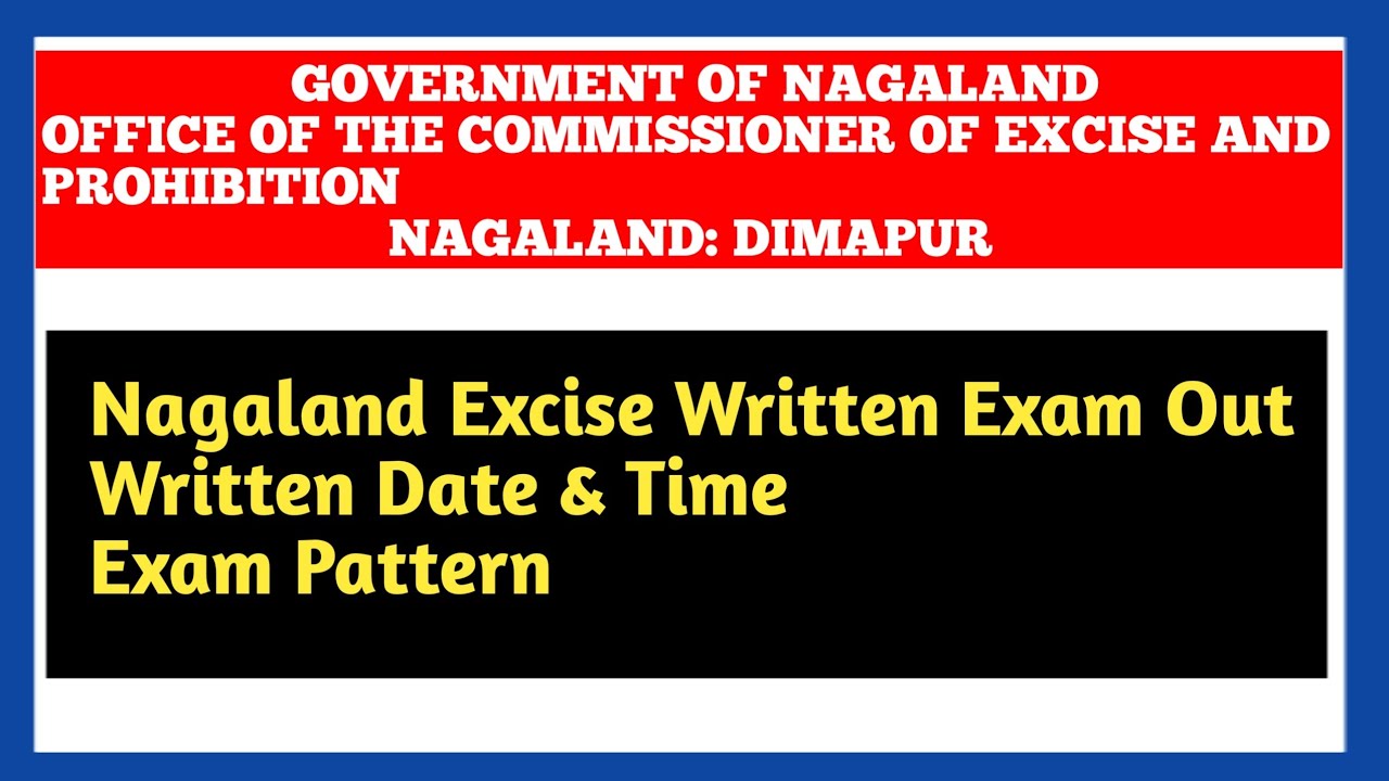 Nagaland Excise Written Exam 2025 | Excise And Prohibition | Nagaland Job 2025 