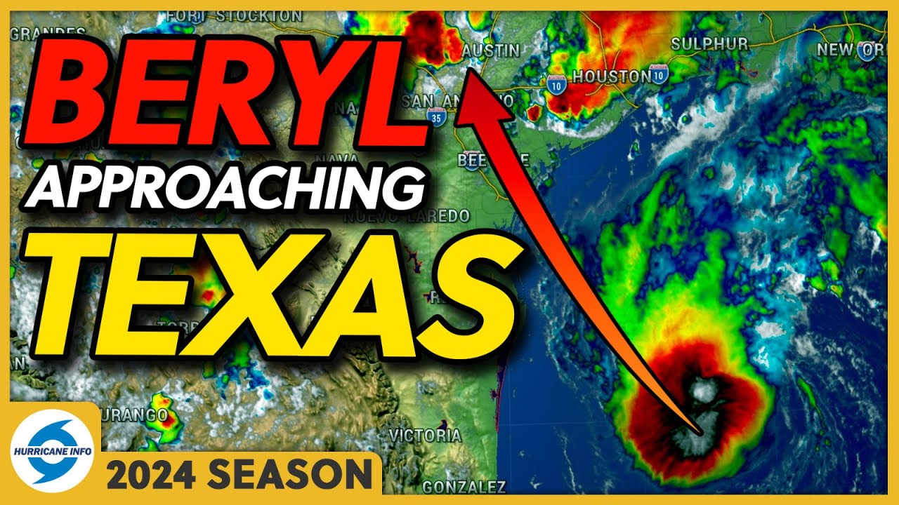 Future Hurricane Beryl to reach Texas on Monday. Rain and flooding ...