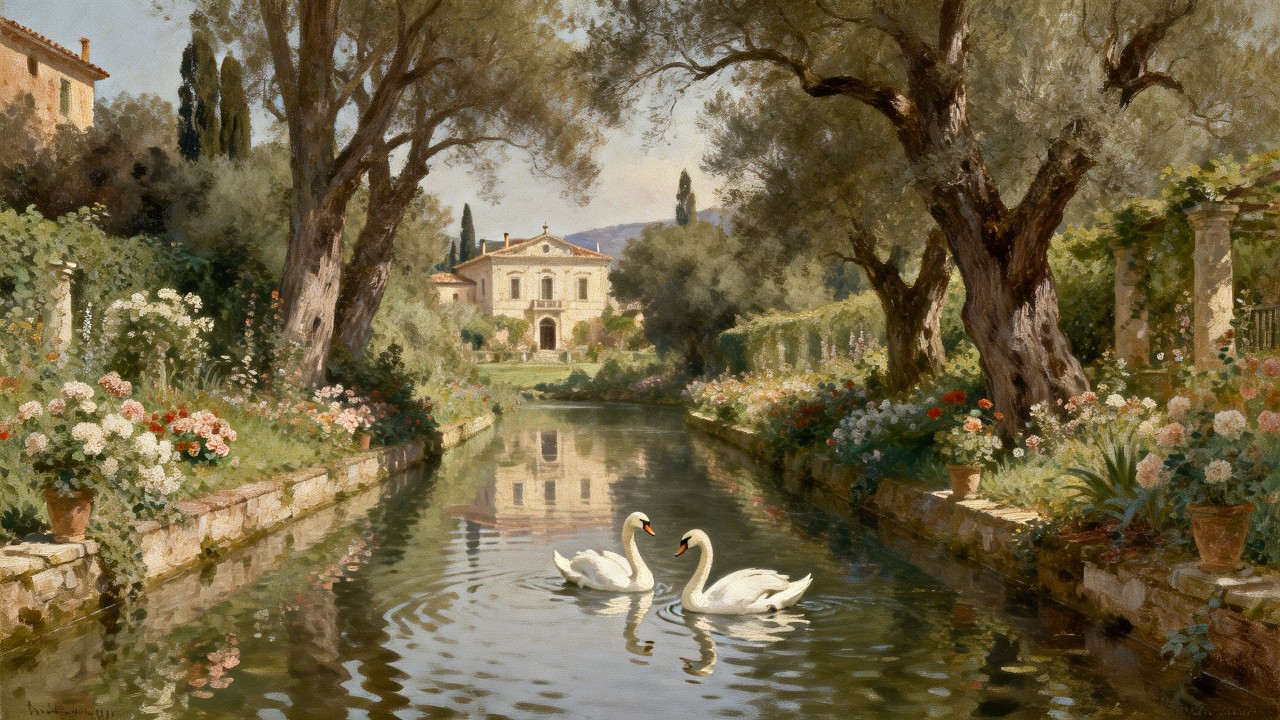 🦢 GIARDINO DI QUIETE — Romantic Classical Music | Peaceful Italian Villa