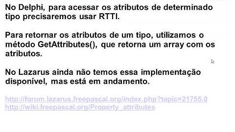 T2Ti ERP 2 0   Lazarus   RTTI   03 Attributes