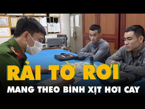 Video Đi rải tờ rơi 'tín dụng đen' còn mang theo bình xịt... - youtube
