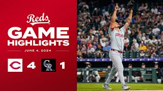 Reds vs. Rockies Game Highlights (6/4/24) | MLB Highlights