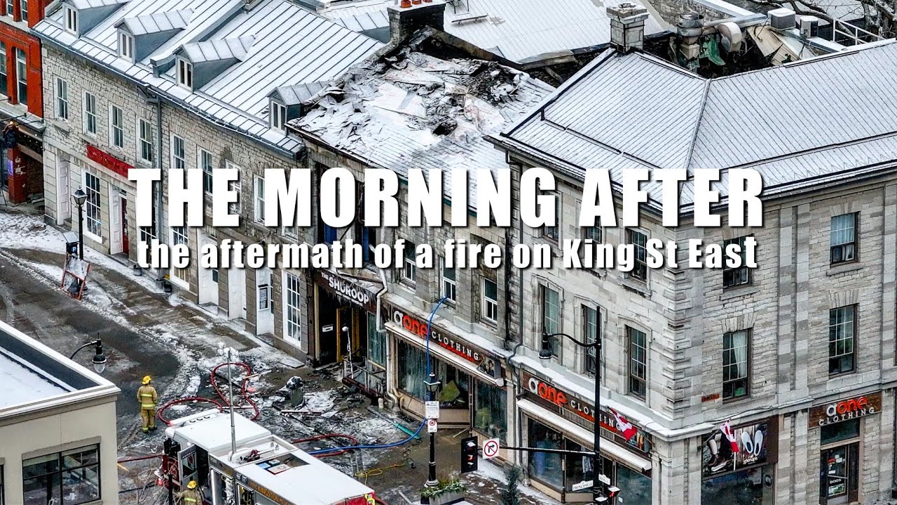 The Morning After - King St East and the aftermath of a structure fire on 21 December, 2025 4K
