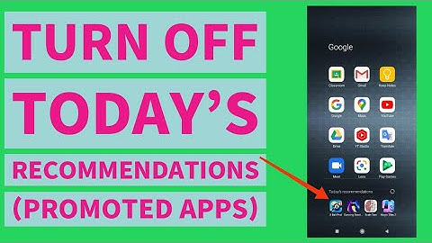 How To Turn Off/Remove Today