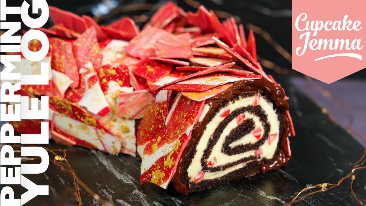 Delicious Christmas Yule Log Sheet Cake - Baking with Blondie