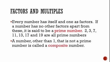 Prime and Composite numbers