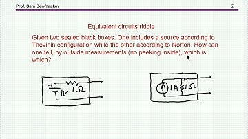 Equivalent circuits riddle: a preamble to a forthcoming video on subject
