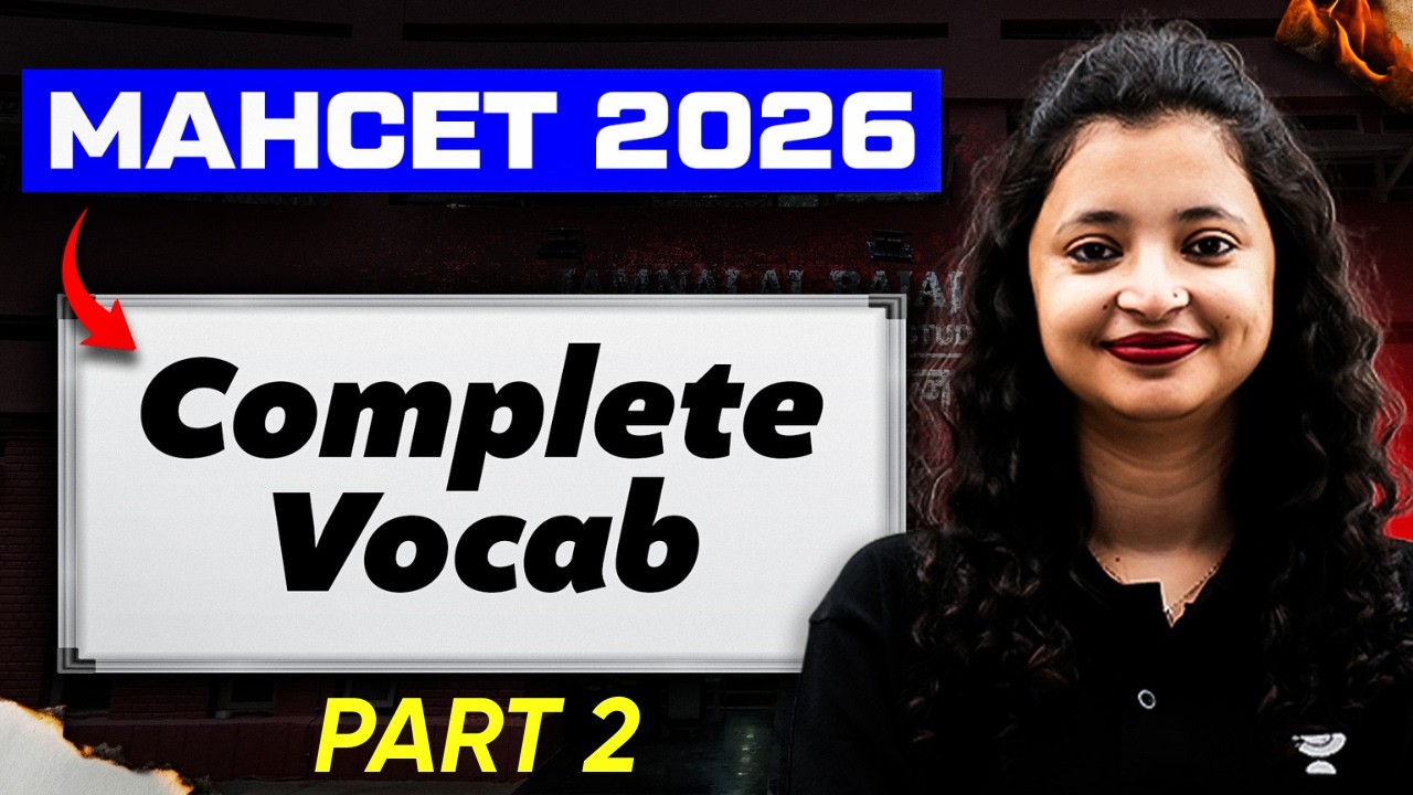 MAH CET 2026 Complete Vocab (Part 2) 🔥 Most Important Words for 99+%ile | Alpa Sharma