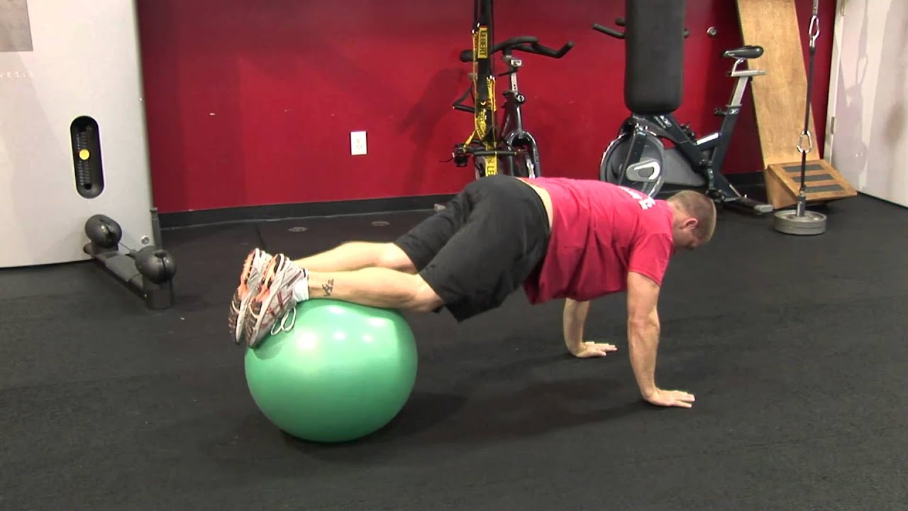 Stability Ball Knee Tuck YouTube