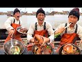 Fishermen eating seafood dinners are too delicious 666 help you stir-fry seafood to broadcast live二一