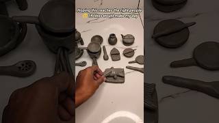 Miniature Clay Fish and kitchen set #shortsfeed #shorts #claykitchenset #clayart #kiranminihouse