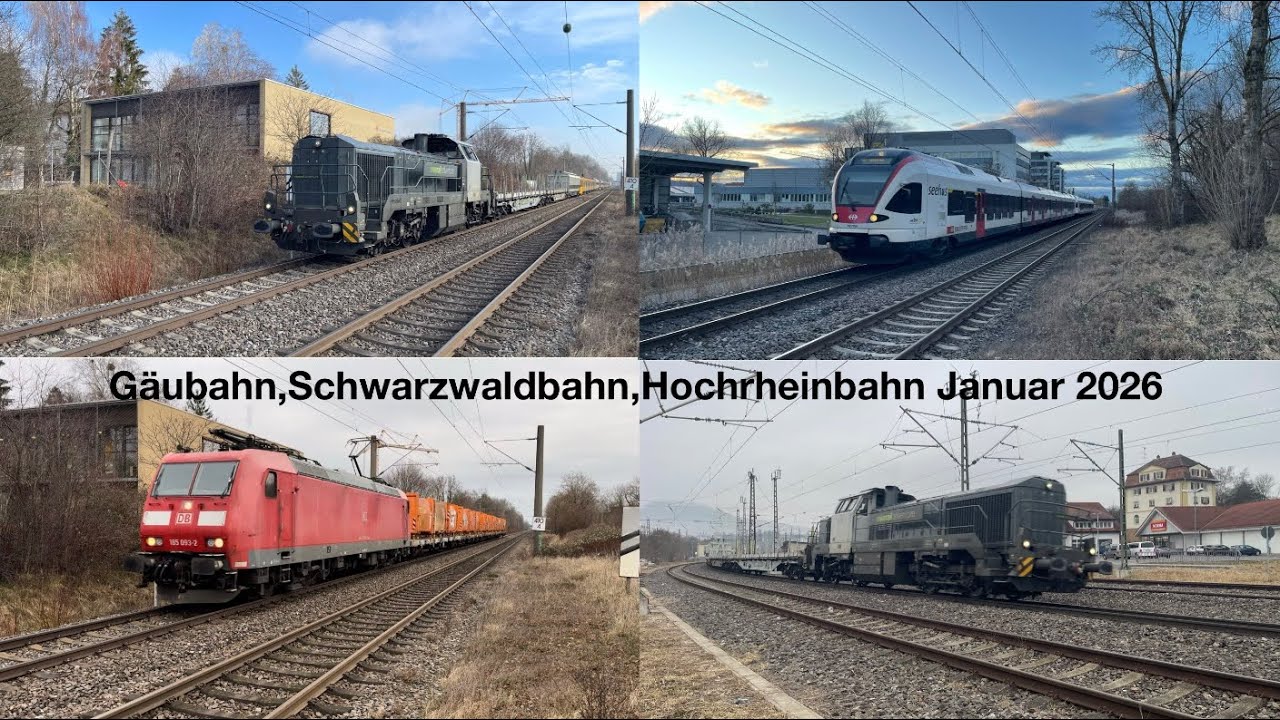 Gäubahn,Schwarzwaldbahn,Hochrheinbahn Januar 2026 
