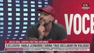 Leandro Fariña: "Una parte del dinero de Lázaro era de Néstor Kirchner.