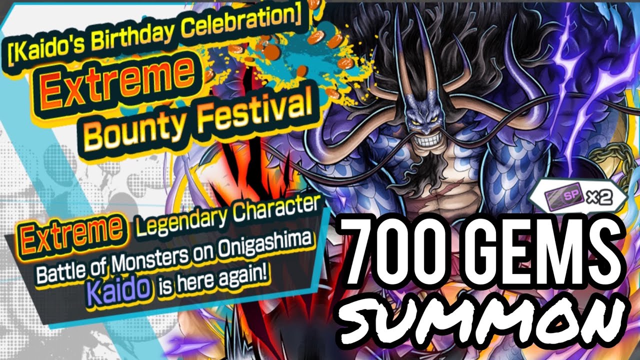 EX HYBRID KAIDO Returns! Spending 700 💎 to SUMMON the Birthday Boy… ONE PIECE Bounty Rush
