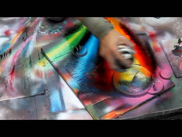 Technically perfect spray painting in Rome, Italy - HD720p class=