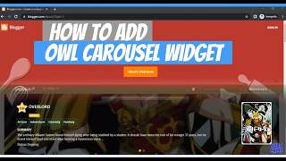 Add a Responsive Owl Carousel Slider in Blogger