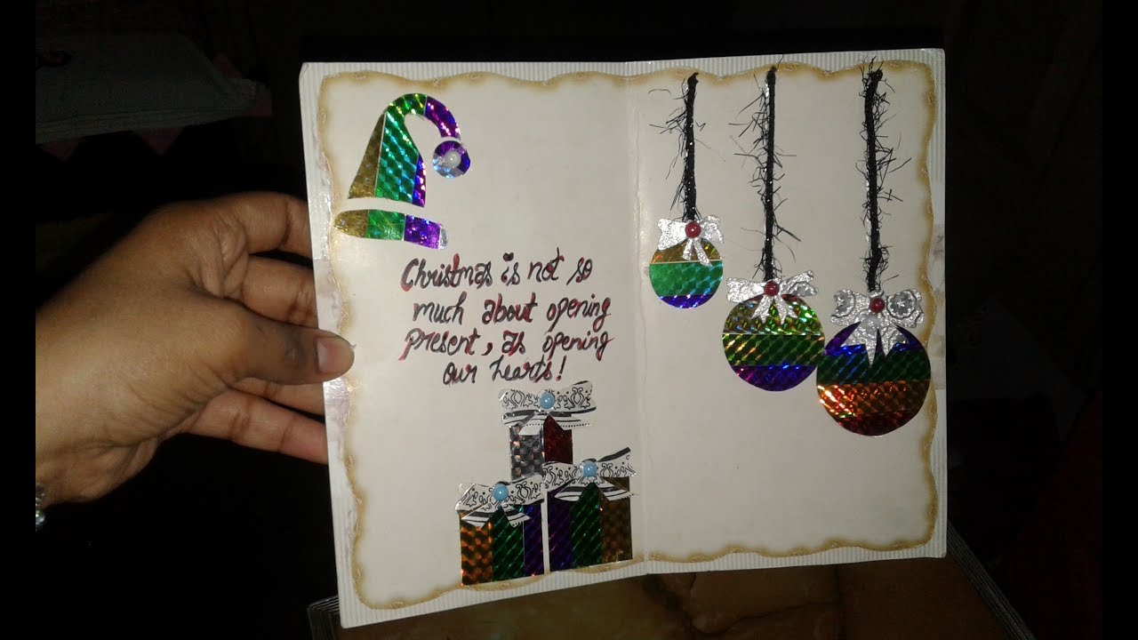 Quick & easy Christmas card from waste materialsDIY YouTube