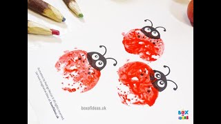 Bugs and Nature Stamping Easy Preschool Art Activity for kids Using Apples | Box of ideas
