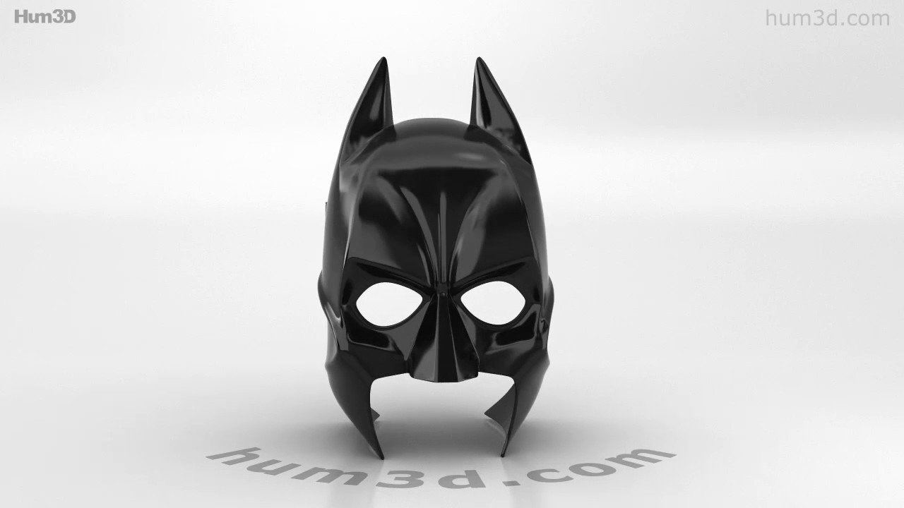 Batman Mask 3D model - Clothes on Hum3D