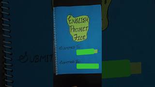 Class 12 English Project File