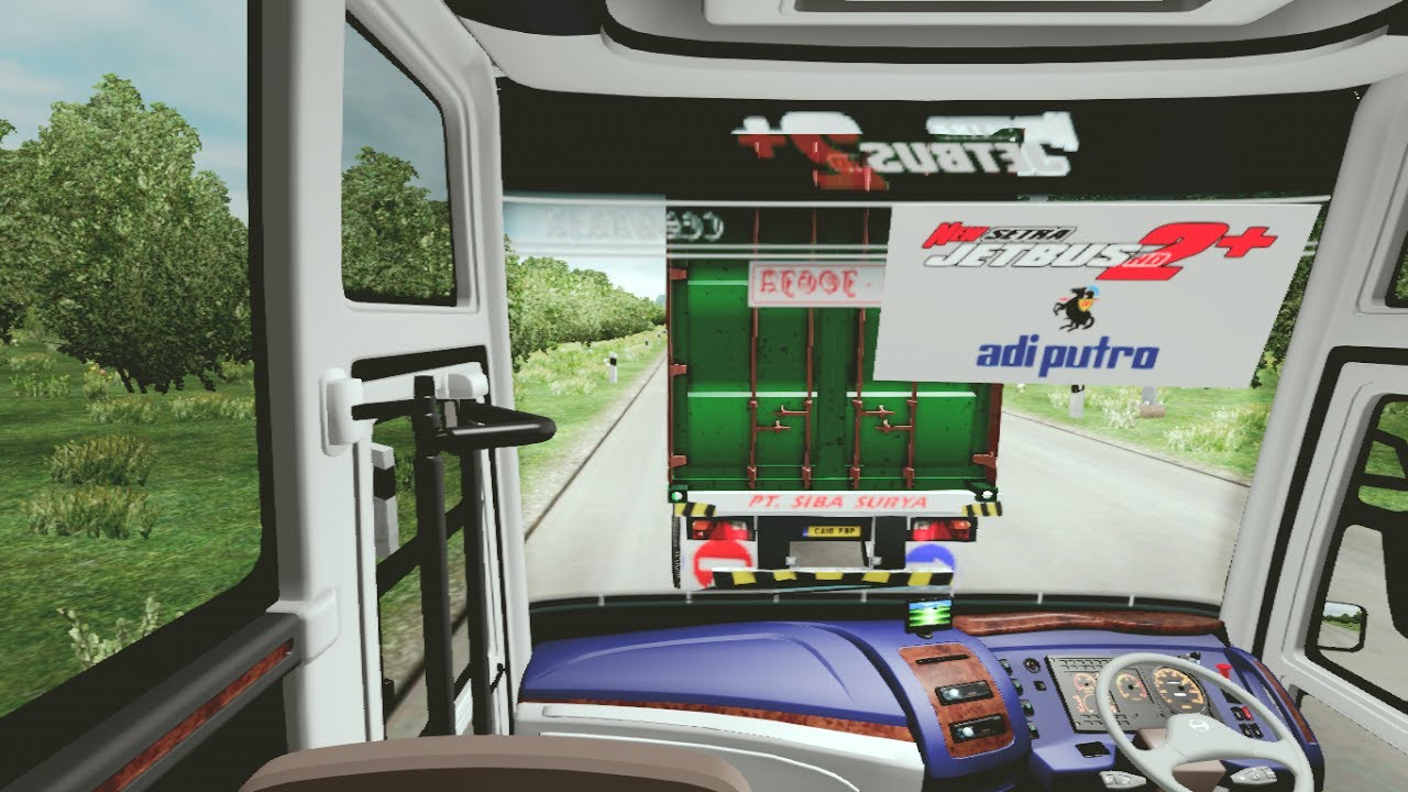 Euro Truck Simulator 2 | On Board Naik Bus Sumber Alam, Tempel-Tempelan Sama Truk Container