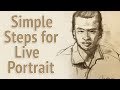 Portrait #46 - Simple steps for Live Portrait Drawing in 10 minutes