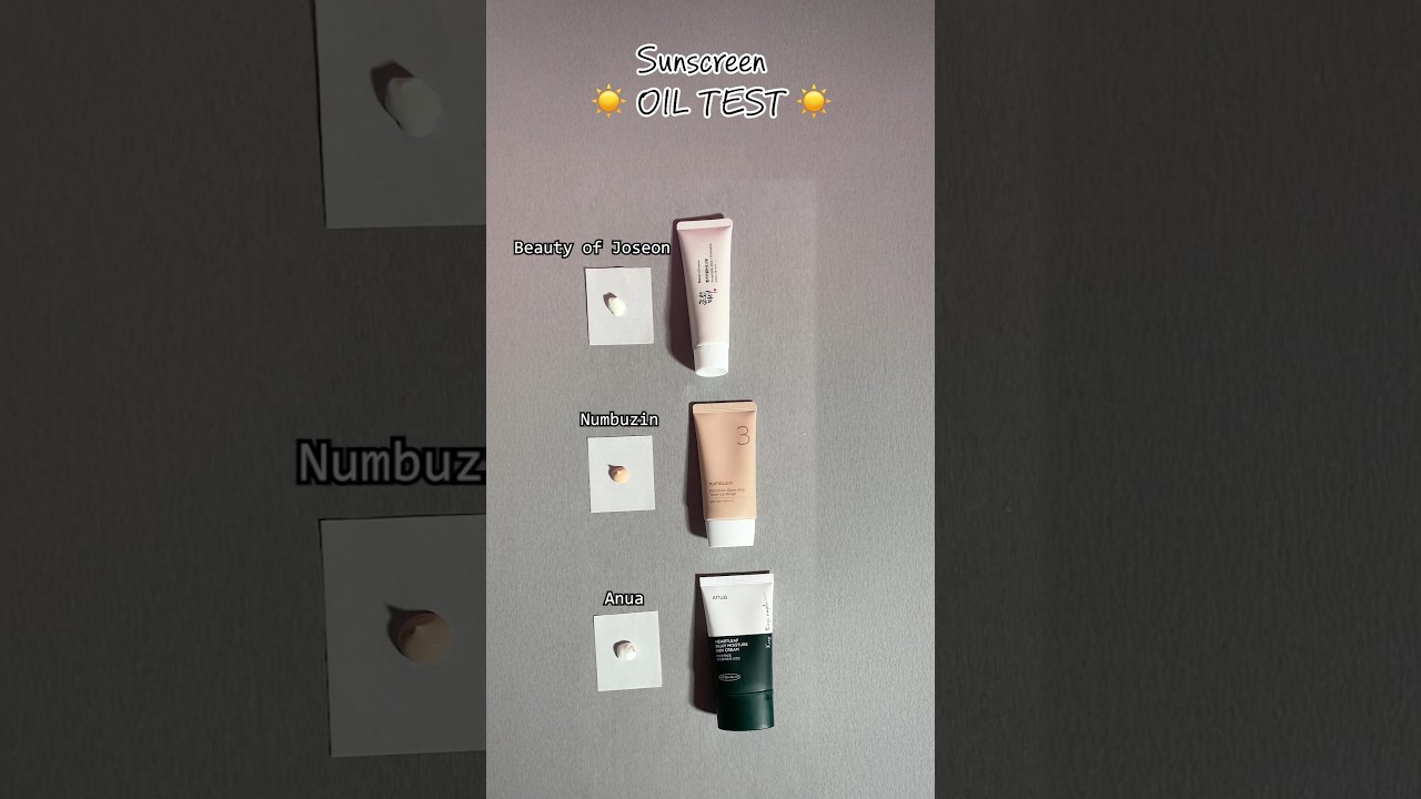 sunscreen oil test