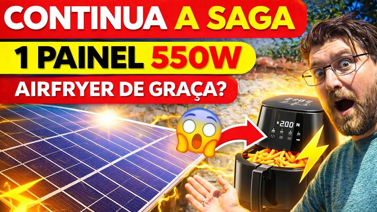 1 Painel Solar 550w sustenta Cargas Altas de Graça !!! Teste na Prática 