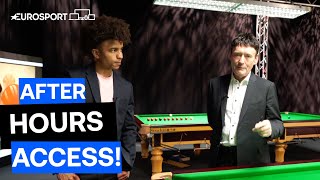 Behind The Scenes! After Hours Backstage Tour Of The Crucible With White & Radzi | Eurosport Snooker