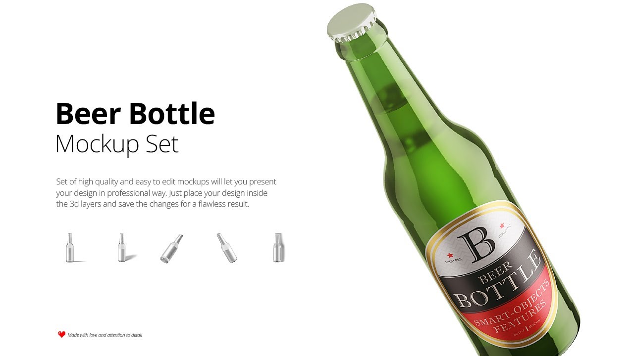 Download Beer Bottle Mockup 2 for Photoshop, video tutorial - YouTube