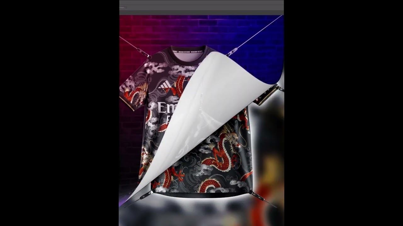 Real Madrid 2025/26 Concept Fan Jersey | Ronaldo 7 | 2D to 3D Mockup | Vector Jersey Lab 