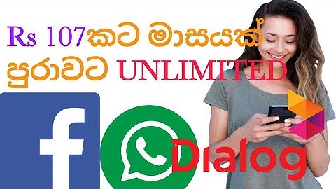How to activate dialog Whatapp & Facebook Package  for Rs 107