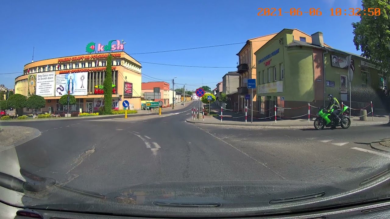 Rypin przejazd przez miasto