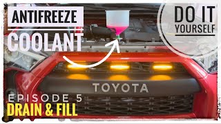 Toyota 4Runner • FREE Maintenance Tech Tips - DIY Antifreeze/Coolant service (Drain/Fill)  Part 5