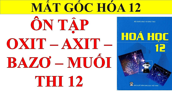 Câc kiến thức cơ bản của hóa vô cơ