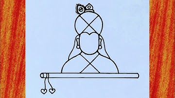 Lord shree krishna drawing from 2×4 dots easy step by step // Easy Lord shree Krishna Thakur drawing