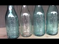 Calgary brewing  malting embossed blob buffalo blue bottles vintage rare bottle alberta canada