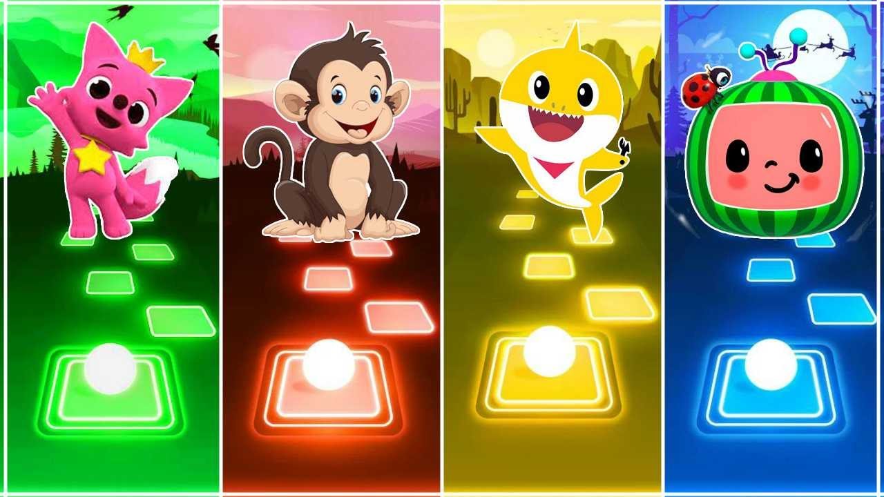 Pinkfong Baby Shark Monkey Dance Tiles Hop vrogue.co