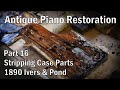 130 Year Old Piano Rebuild - Part 16 - Stripping &amp; Stain Samples