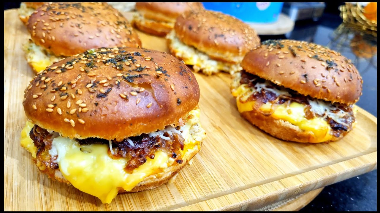 مطبخ ام وليد / احلى و اسرع برغر ، معمر بالبنة تحفة 😍😋👍.