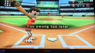 Smiley with Mitchell wii sports baseball
