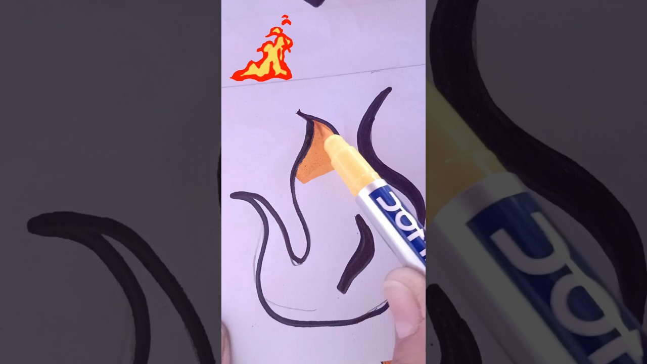 🔥 Fire Drawing Art | Easy Flame Drawing 🔥 
