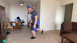 2 DB Reverse Lunge Slow Eccentric