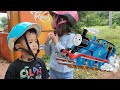 WOW SERU !!! NAIK KERETA THOMAS - BALAPAN Motor Atv | Salsa and family