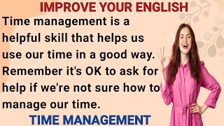 Time Management | Improve your English | English Speaking Practice | Level 1