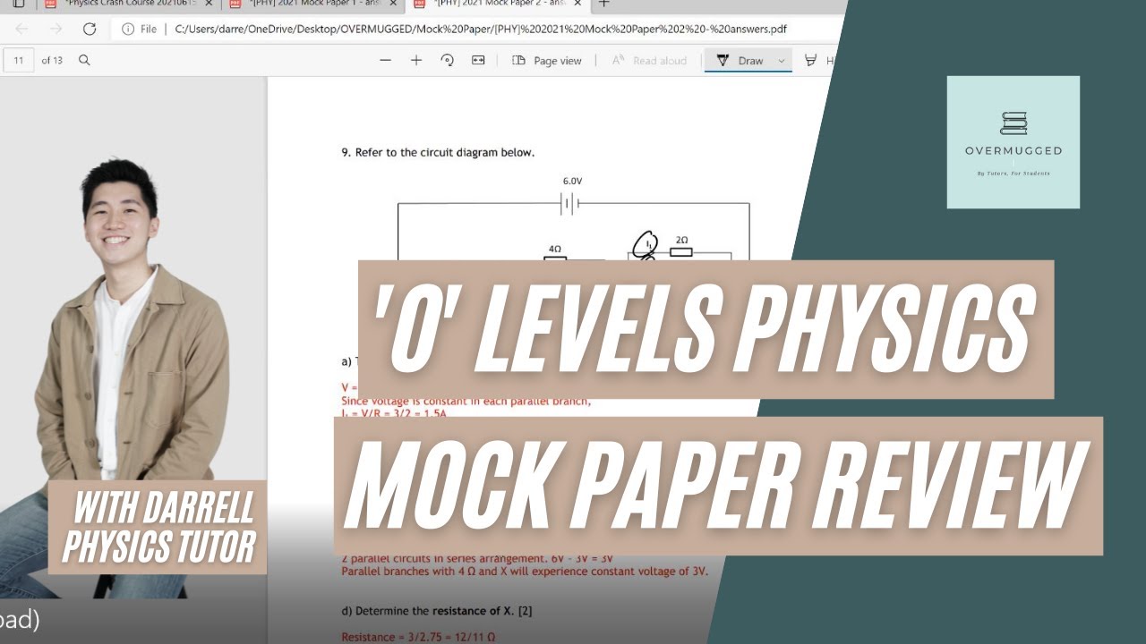 [O LEVELS] Physics Mock Paper Review