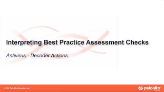 AntiVirus Decoder Actions - Interpreting BPA Checks - Objects