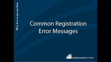 Common Registration Error Messages | Northeast State Admissions & Records