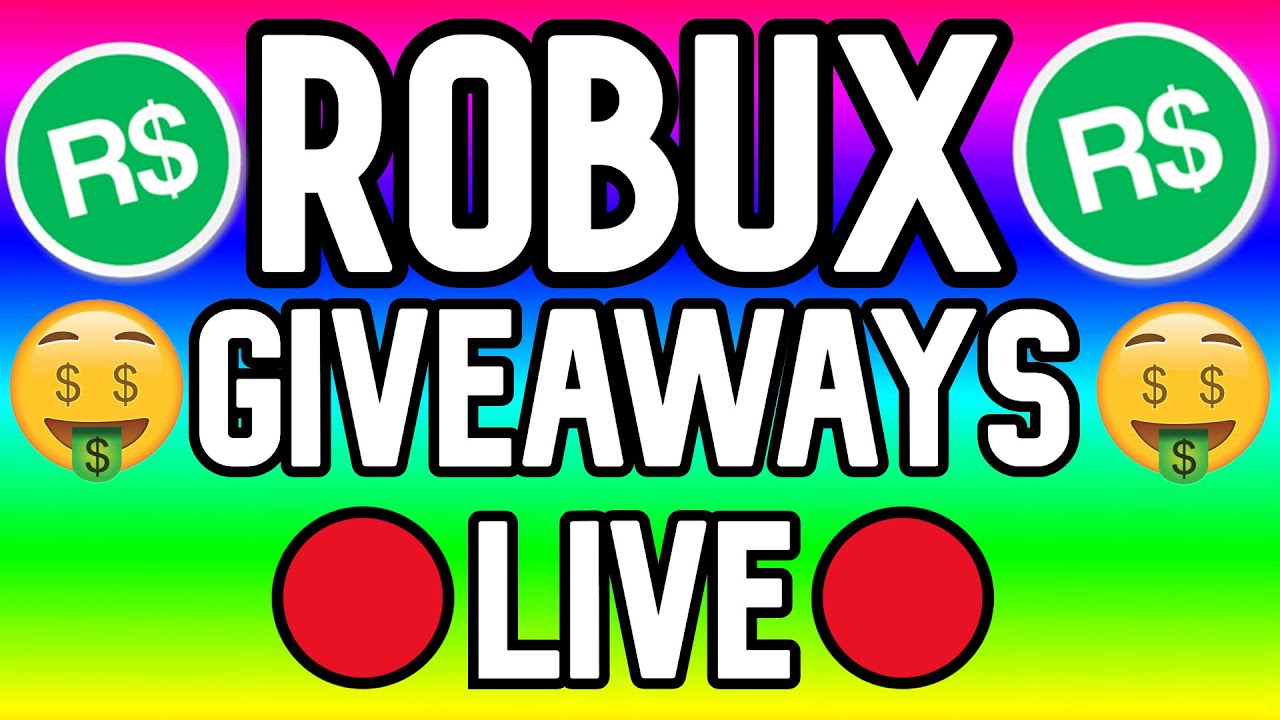 Robux Giveaways Live - robux giveaway thumbnails